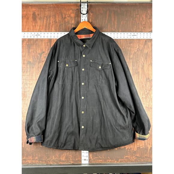 CQR Tactical Series Flannel‎ Lined Button Jacket Black Orange Mens 3XL NEW NWT - Picture 1 of 7